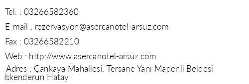 As Ercan Hotel telefon numaralar, faks, e-mail, posta adresi ve iletiim bilgileri